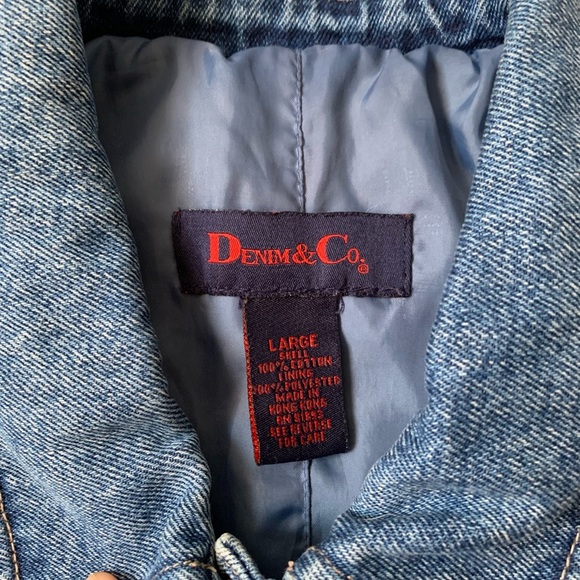 Long denim coat women’s size large - Picture 8 of 10